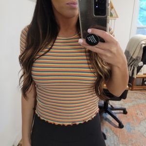 Target Strip Crop Top